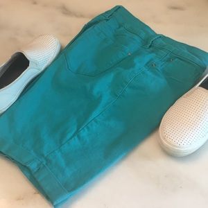 SALE**Teal denim Bermuda’s...size 6 Shorts